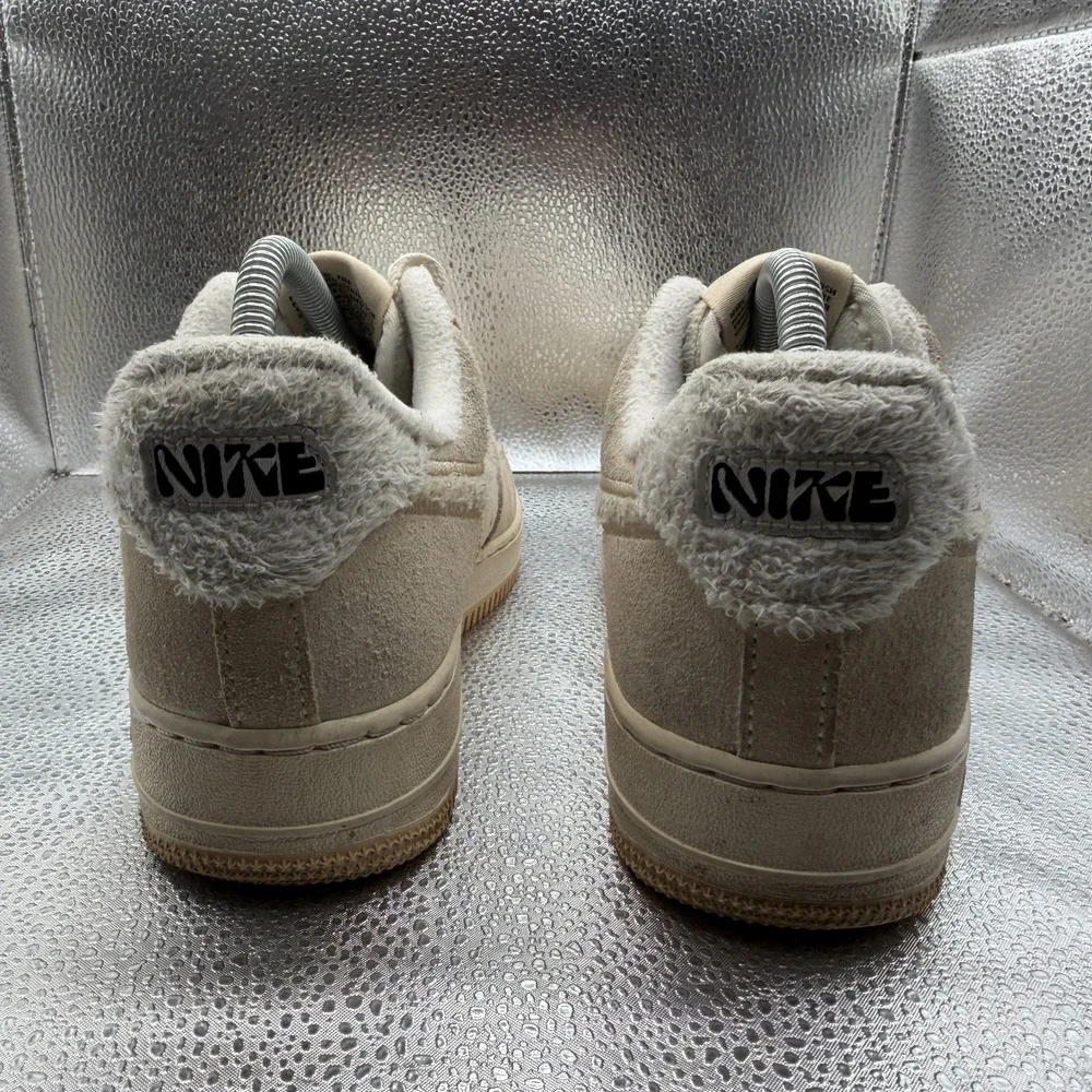 Size 8 Nike Air Force 1 '07 SE Sand Drift Fleece‎ Womens Sneakers DQ7583-001
